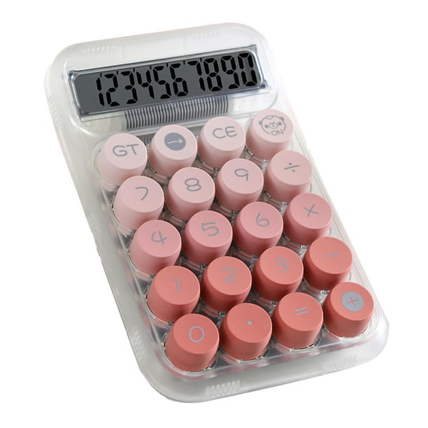 Calculadora de Escrito Calculadora Mecánica Botones Grandes Calculadora de Oficina Calculadora colorida para Oficina, Escuela, Hogar, Negocios