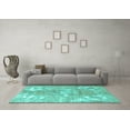 thumbnail image 3 of Ahgly Company Indoor Square Persian Turquoise Blue Traditional Area Rugs, 6' Square, 3 of 4