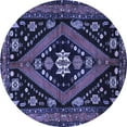 thumbnail image 1 of Ahgly Company Machine Washable Indoor Round Persian Blue Traditional Area Rugs, 8' Round, 1 of 4