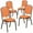 Orange Fabric/Copper Vein Frame, variant on Flash Furniture 4 Pack HERCULES Series Crown Back Stacking Banquet Chair in Gray Fabric - Black Frame
