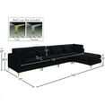 thumbnail image 7 of Meridian Furniture Julia Black Velvet Modular Sectional, 7 of 7