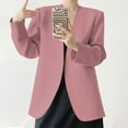 thumbnail image 3 of Mgmyaa Women's Blazer Top Coat Fashion Solid Color Long-Sleeve V-Neck Casual Garment, 3 of 6