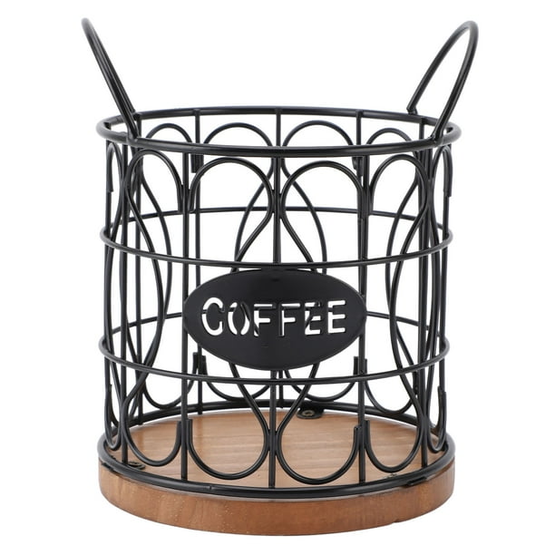 Lobamop Panier De Rangement Capsules Café - Support Dosettes Noir Vintage Pour Machine à Café