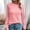 Pink, variant on EchfiProm Womens Basic T-Shirts Army Green Crew Neck Tops Long Sleeve Fall Pullover Plain for Women Relaxed Fit