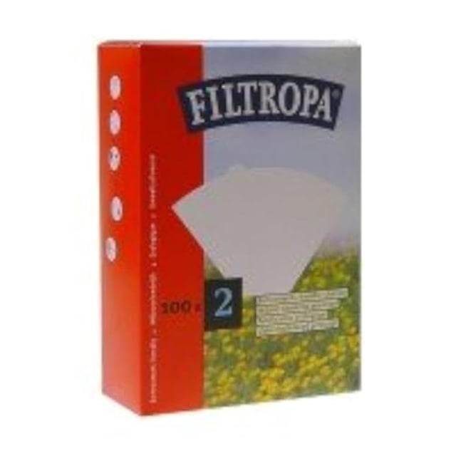 Filtros de café Filtropa 8620 #2 para cafeteras en forma de cono, 100 unidades