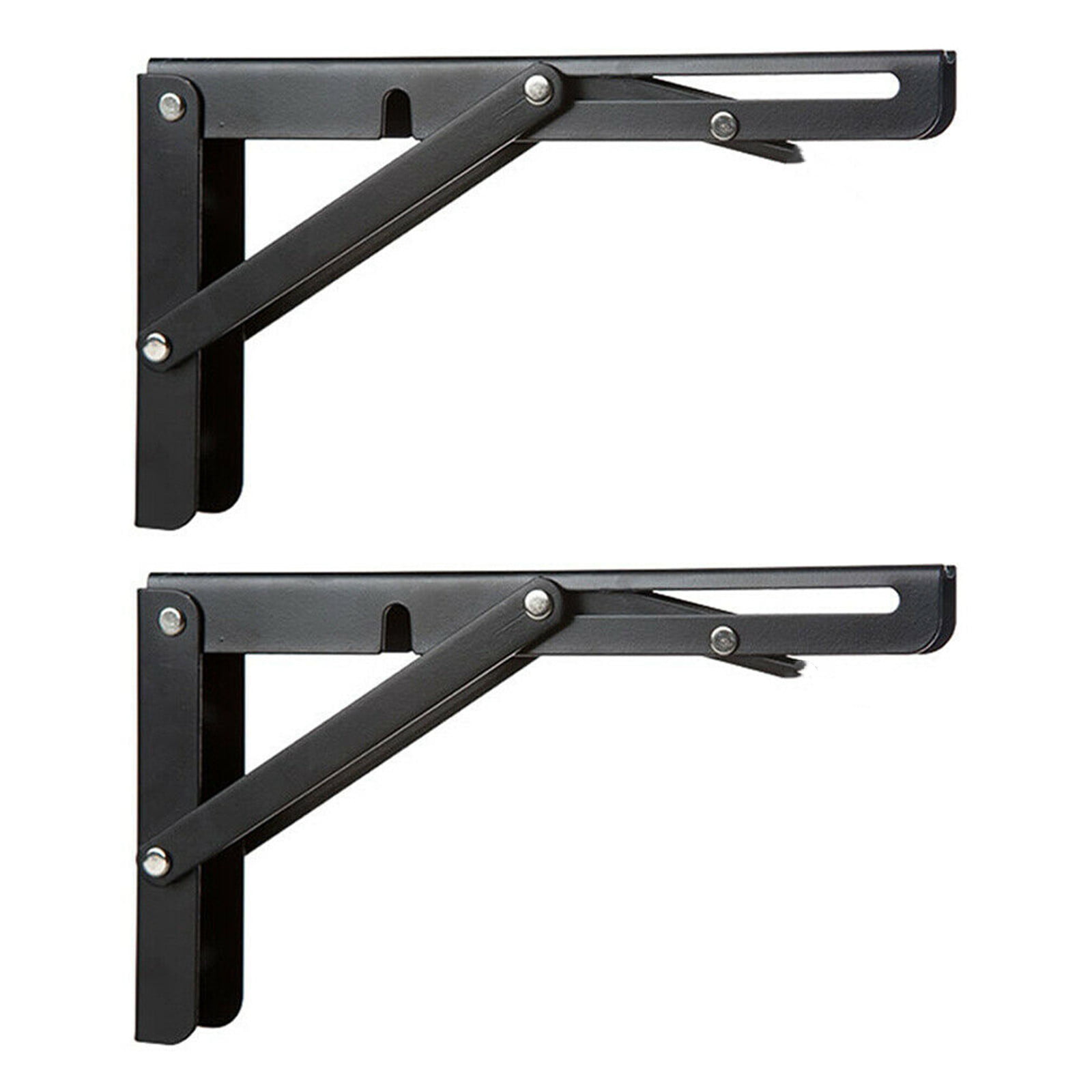 2X Stainless Steel 8" Folding Table Shelf Bracket Bench Support Brackets 