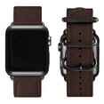 thumbnail image 2 of WFEAGL Apple Watch Band Genuine Leather iWatch Replacement Strap 38mm 40mm Coffee/Black, 2 of 9