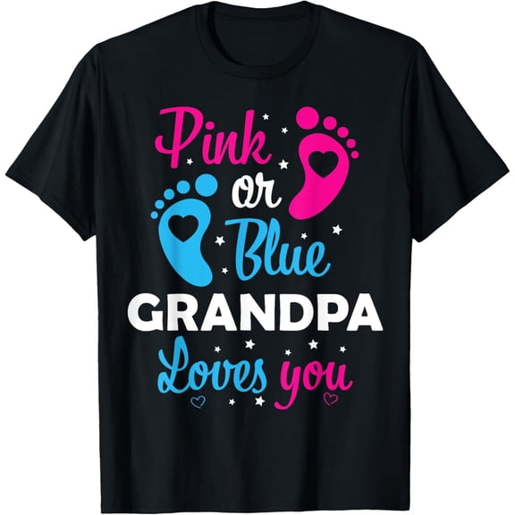 t-shirt Gender Reveal Grandpa Grandfather Family T-Shirt mens,black,women,funny,journey,Crew Neck, Short Sleeve,printing