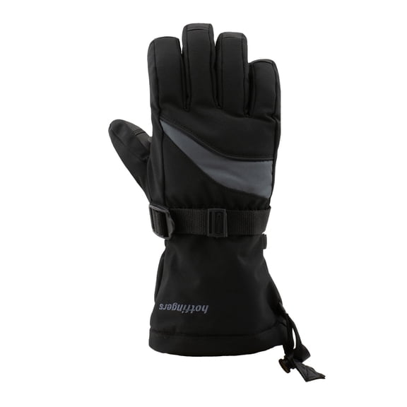 HOTFINGERS Adult Female Snow-Line Winter Gloves, Color: Black/Dark Gray, Size: S