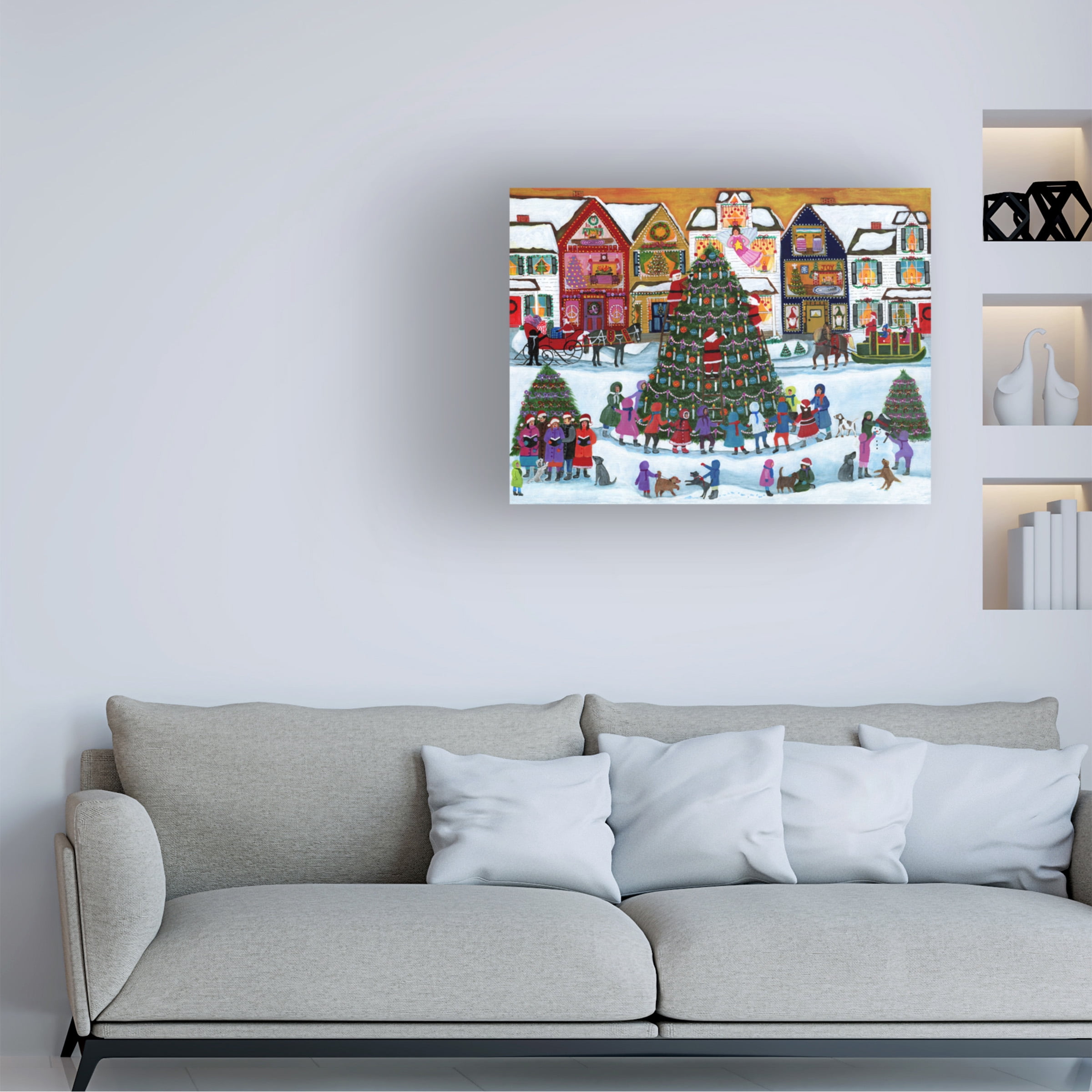Cheryl Bartley 'Christmas Spirit Fills The Air' Canvas Art