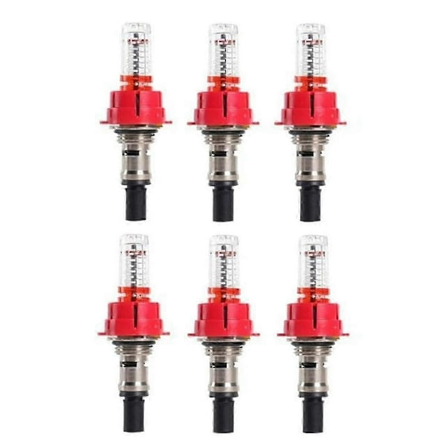 6 Pcs Underfloor Heating Manifold Flow Meter, Visual Flow Monitoring Regulator for Underfloor Heati