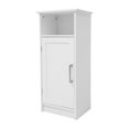 thumbnail image 2 of Flash Furniture Bathroom Storage Cabinet Organizer with Magnetic Closure Door, In-Cabinet Adjustable Shelf, and Upper Open Shelf in White, 2 of 11