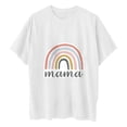 thumbnail image 4 of Pompotops Blouse à Manches Courtes Décontractée à Motif Imprimé MAMA pour Femmes, 4 of 6