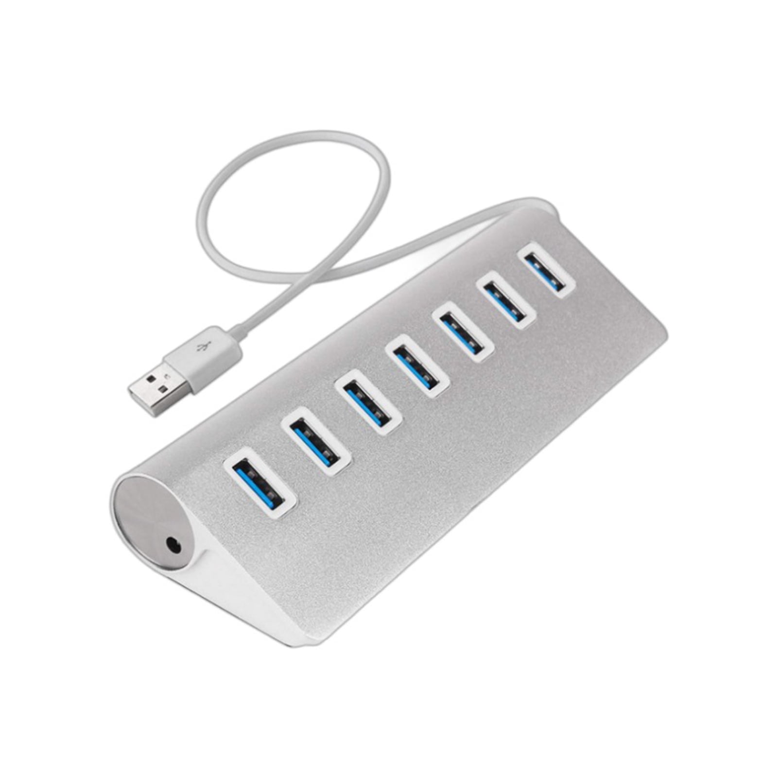 QualitChoice USB 5Gbps, 7-port USB data hub USB distributor, 7 USB 3.2Gen2 data ports, 30W power aluminum driven USB C hub computer