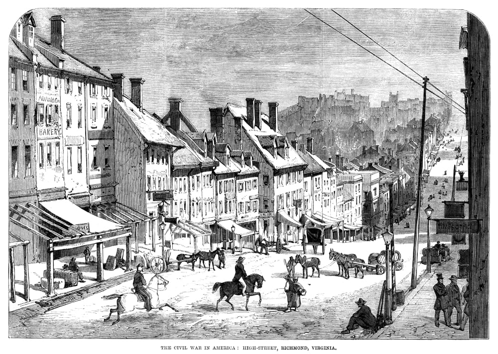 Civil War Richmond 1862 Na View Of Richmond Virginia During The Civil
