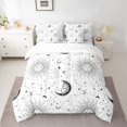 thumbnail image 2 of Manfei Hippie Moon Sun Bedding Comforter Set 7 Pieces for Kids, Mystic Horoscope Full Bedding Set, Mystic Stars Galaxy Reversible Fitted Sheet Flat Sheet, Luxury Bedroom Decor, 2 of 7