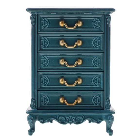DVKOVI Dollhouse Cabinet Miniature Wooden 5-Drawer Dresser Storage Cabinets Vintage Mini Furniture Decor Accessories one Size