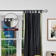 thumbnail image 2 of Lined-Black  Tab Top  Sheer Sari Curtain / Drape / Panel   - 60W x 108L - Piece, 2 of 4