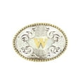 thumbnail image 2 of Oval Initial Buckle by Nocona Belt Co. Choose Your Letter , Silver, 2 of 3