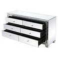 thumbnail image 3 of Elegant Decor 60 in silver crystal mirrored six drawer cabinet, 3 of 5