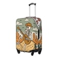 thumbnail image 2 of Daiia Skeleton Cowboy And Guitar Luggage Cover, Thickened Washable Travel Luggage Covers, Elastic Unique Baggage Covers for 18-20 inch Luggage-Medium, 2 of 9