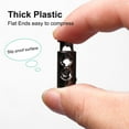 thumbnail image 3 of 20pcs Spring Cord Locks Plastic End Clip Stoppers Fastener Double Holes Rope Toggle Slider, Metal Black, 3 of 7