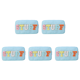 thumbnail image 1 of Bolsa de cosméticos para mujer parches de letras artículos de tocador estuche de maquillaje de viaje organizador azul 5 uds., 1 of 8