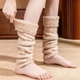 thumbnail image 5 of Women's Knit Leg Warmers, Soft Fleece Leg Sleeves for Casual Daily Wear, Versatile Cuffed Leg Warmers for Women Fashion and Outfit Layering - Light Yellow, 5 of 6
