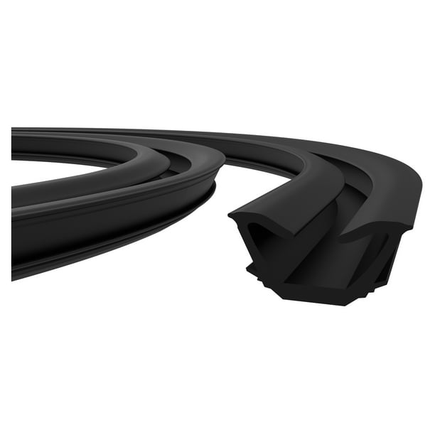 CRL AS133696 96" Flexible Flocked Rubber Glass Run Channel for