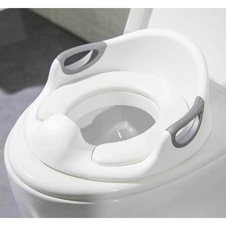 Potty Trainer Toilet Chair Seat For Kids Boys Girls & Toddlers w/ Cushion Handles -