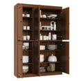 thumbnail image 3 of Palace Imports 100% Solid Wood Kitchen Pantry Storage Cabinet with Doors and Adjustable Shelves, 6-Door, Mocha, 3 of 8