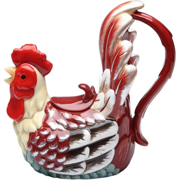 A Day in the Country Rooster Teapot,