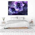 thumbnail image 3 of Mudket Purple Anemone Flowers Canvas Wall Art, Framed Floral Print, Ready to Hang Wall Decor for Living Room Bedroom, Abstract Modern Artwork - 12"L x 8"W, 3 of 10