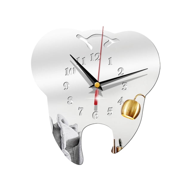 Rongfmy Modern Acrylic Wall Clocks Clock Non Ticking Battery Operated Decorative Large
