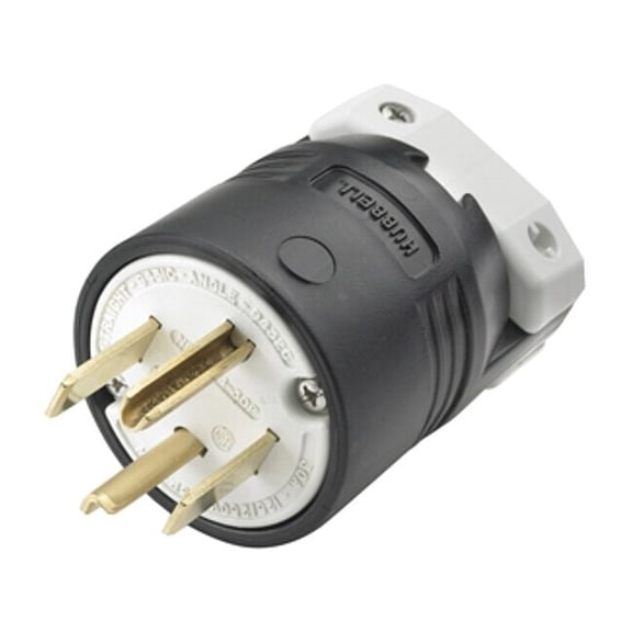 Hubbell Wiring Device-Kellems Straight Blade Plug,Blk,30 A,Stnd,14-30P HBL9431C