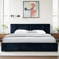 thumbnail image 5 of Omax Decor Venice Upholstered Platform King Bed in Blue Fabric, 5 of 7