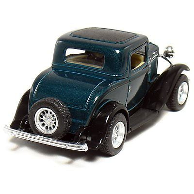 Multicolor KT5332D KiNSMART Set of 4: 5 1932 Ford 3-Window Coupe 1:34 Scale Green/Maroon/Red/Yellow Toy 
