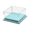 thumbnail image 4 of Caja de exhibición para autos de juguete a escala 1:64, base de cuero sintético resistente de 5 x 4,8 x 2,6 pulgadas, organizador de modelos de vehículos con cubierta de acrílico Cian, 4 of 8
