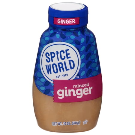 Spice World Ready-to-Use Minced Ginger, 10 oz Squeeze Bottle