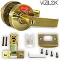 thumbnail image 3 of ADA Door Lock with Indicator in Antique Brass - Right-Handed, 3 of 8