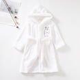 thumbnail image 7 of Children's Plush Coral Fleece Bathrobe,Cozy Hooded Robe with Belt,Cute Print,for Kids Toddlers 2-12 Years,Warm After-Bath Loungewear Toddler Pajamas Gibobby,White,Size 7-8T, 7 of 7