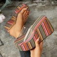 thumbnail image 4 of Wedges Heels Platform Sandals for Women Open Toe Clear Band Slip on Slides Casual Dressy Summer Footwear Pink Size 7, 4 of 7