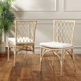 thumbnail image 2 of SAFAVIEH Austri Coastal Linen Solid Dining Side Chair, Natural (Set of 2), 2 of 14