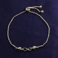 thumbnail image 3 of AFFY Infinity Double Heart Adjustable Bolo Bracelet 14K Yellow Gold over Silver for women, 3 of 5