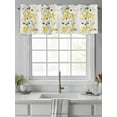 thumbnail image 2 of Curtain Valance for Windows,Yellow Flower Leaf Blossom Floral Kitchen Valances Rod Pocket Short Curtains,Country Plant Window Treatment Panel for Bedroom Bathroom 42"x18", 2 of 7