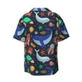 thumbnail image 4 of Goofa The Underwater World Printed Men's Casual Short-sleeved Shirt,Lightweight Breathable Button-down,Summer Casual men's top,Versatile Fashion shirt-X-Large, 4 of 7
