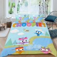 thumbnail image 2 of Aventura con Los Choopies Conjunto de sábanas temático, trío de piezas, cómodo y amigable con la piel, diseño único, regalo de decoración para el hogar para familiares, amigos y fans,173cm *218cm, 2 of 6