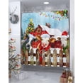thumbnail image 4 of Christmas Barn Bathroom Shower Curtains with Hooks, Cow Christmas Tree Farmhouse Winter Waterproof Fabric Washable Shower Curtain for Home Hotel Bathtub Decor 60x72 Inches, 4 of 7