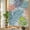 Indigo, Rust, Green, variant on Window Privacy Film for Home Office Static Cling, Blue Yellow Palm Leaves Decorative Stained Glass Window Film for Small Windows/Cabinet Glass Summer Botanical Tropical Leaf 17.7 x 39.3 Inches
