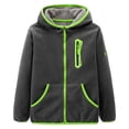 thumbnail image 2 of LYHao Boys Fleece Jacket With Hood Soft Lightweight Windproof Outerwear For Kids Active Sports Winter Warm Coat Boys Jacket Coats,Sizes 6-7 Years, 2 of 7